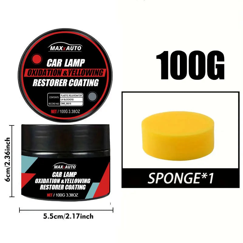 100gr Car Headlight Restoration Polishing Kit - Scratch Remover & Oxidation Cleaner Repair Paste for Headlamp Assembly Car Accessories