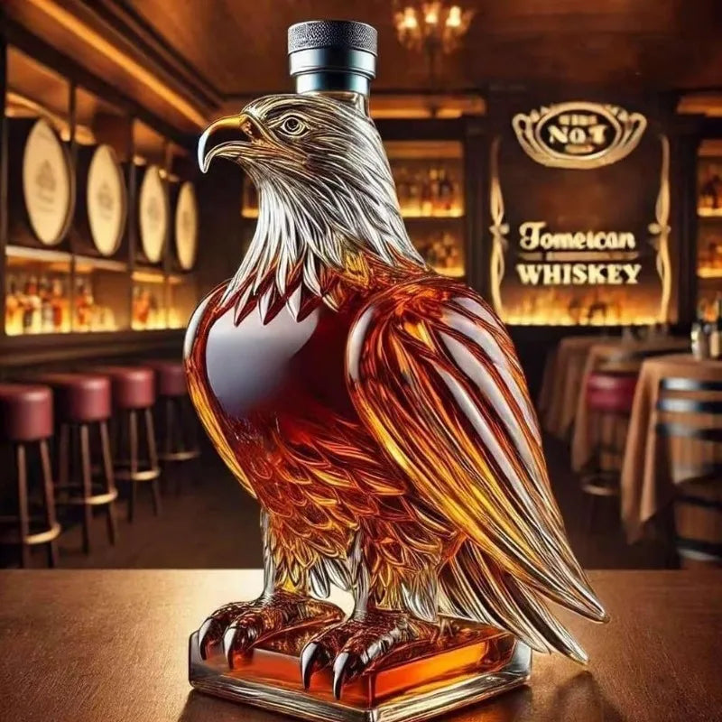 NEW Arrivals Whiskey Eagle Bottle Borosilicate Glass Sparkling Wine Bottle Animal Modeling Wine Bottle Home Bar Decoration Gifts Home Bar Drinkware Pubs Night Club Barware Accessories