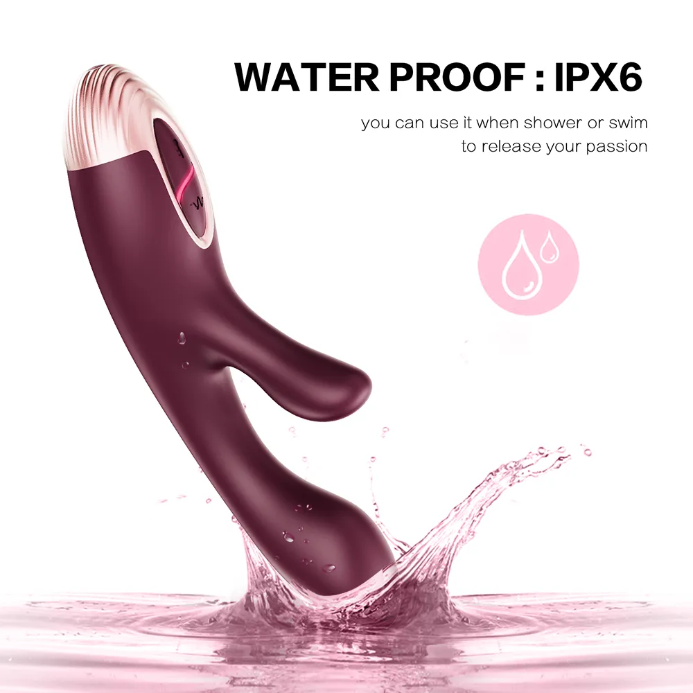 G Spot Rabbit Vibrator with Heating Function Sex Toys for Women Clitoris Stimulation Waterproof 7 Powerful Vibrations