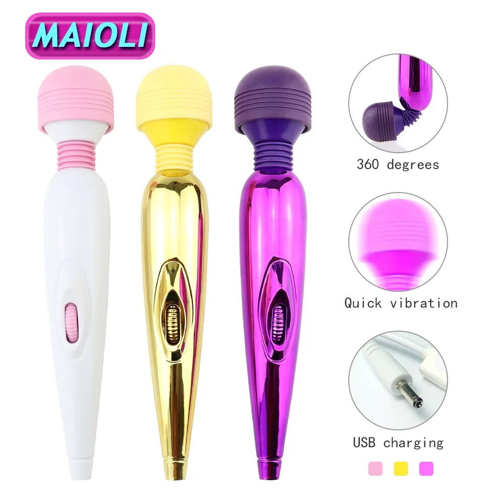 MAIOLI Vibrator for Woman, Sex Products AV Vibrators, USB Rechargeable Sex Toys for Woman, Clit Stimulator Massager Magic Wand