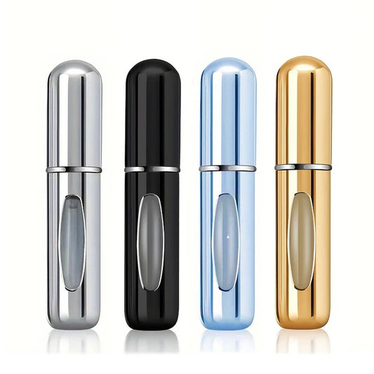 NEW 4Pcs 5ml Perfume Atomizer Portable Liquid Container for Cosmetics Traveling Mini Aluminum Spray Empty Refillable Bottle