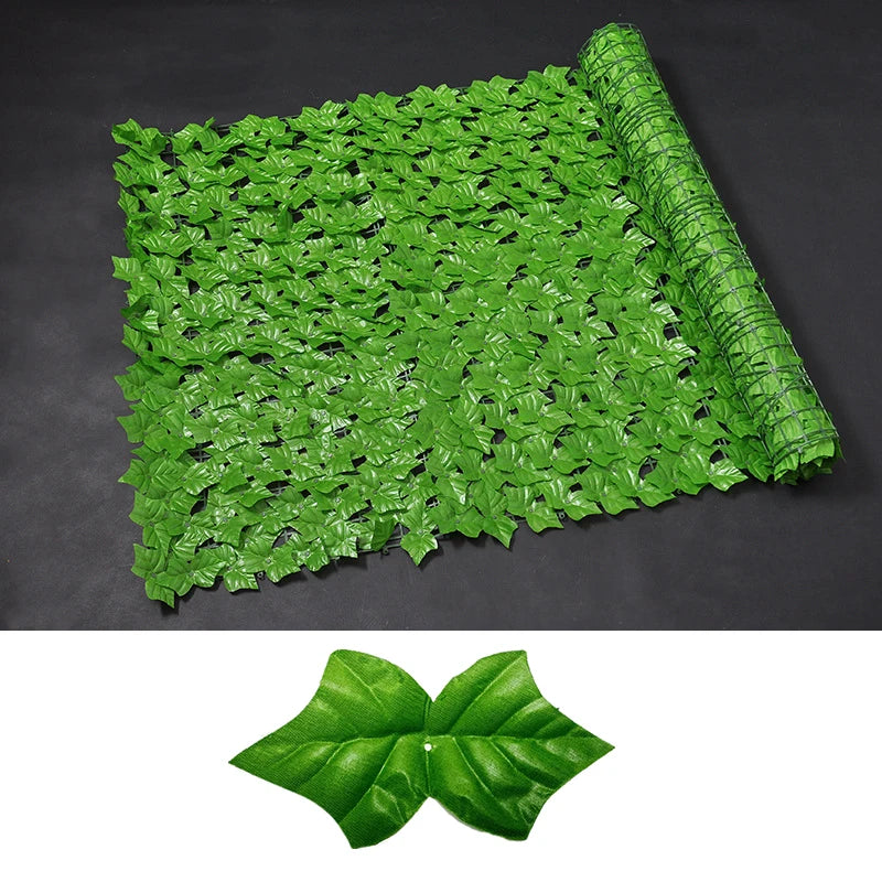 NEW Arrivals 50×500cm Leaf Fence Ivy Privacy Screen Balcony Privacy Garden Leaves Fence Artificial Hedge Apple Leaf Outdoor Fence Decoration Accessories Home Supplies