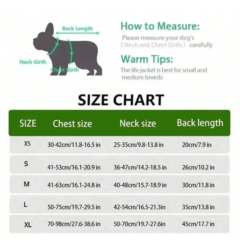 XS-XL 4 Colors Dog Life Jacket Adjustable Dog Life Vest Reflective Dog Life Vest with Handle for Small To Large Breeds Swimming Boating Pets Safety Supplies