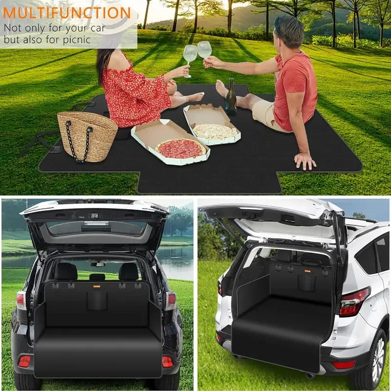 NEW Arrivals Portable Waterproof Pet Trunk Mat for Car SUV Dirt Resistant Anti Slip Dog Cat Back Seat Protector Travel Beach Camping Car Accessories