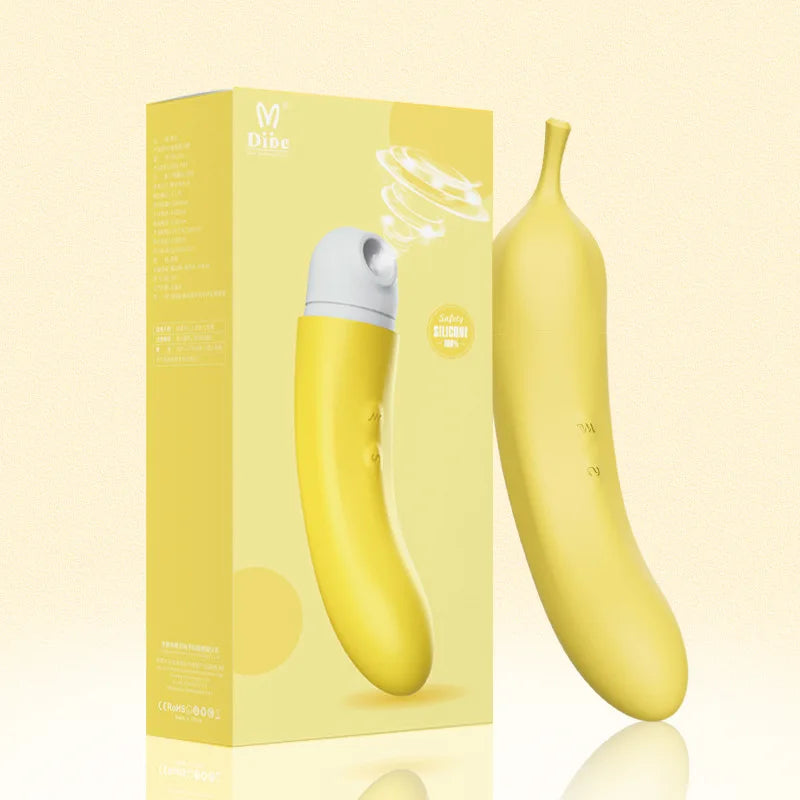 Banana Shape Vagina Sucking Vibrator Intimate Good Nipple Sucker Oral Licking Clitoris Stimulation Powerful Sex Toys for Women