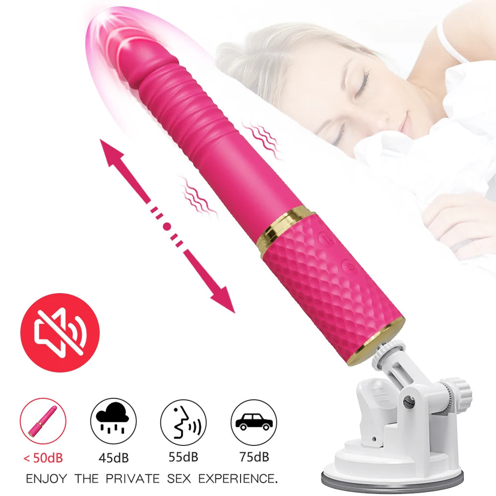 Automatic Machine Telescopic Dildo Vibrator Female Sexs Toy Women Vagina Masturbation Penis G Spot Clitoris Stimulator Massager