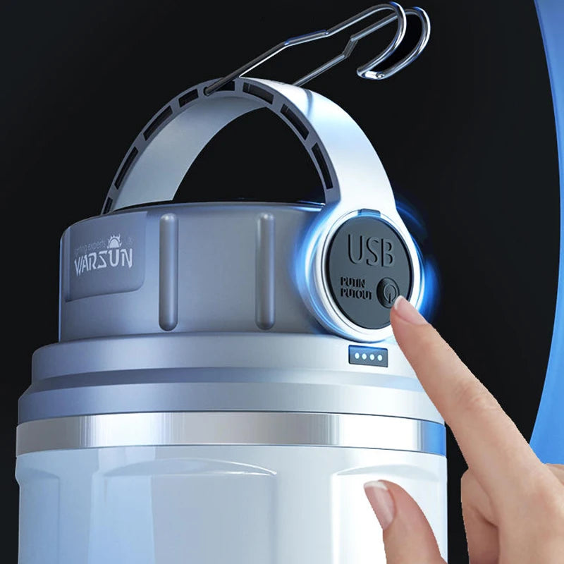 Outdoor 1100 Lumen Long Endurance Led Solar Powerful Rechargeable Camping Lamp Light with Outdoor Sports