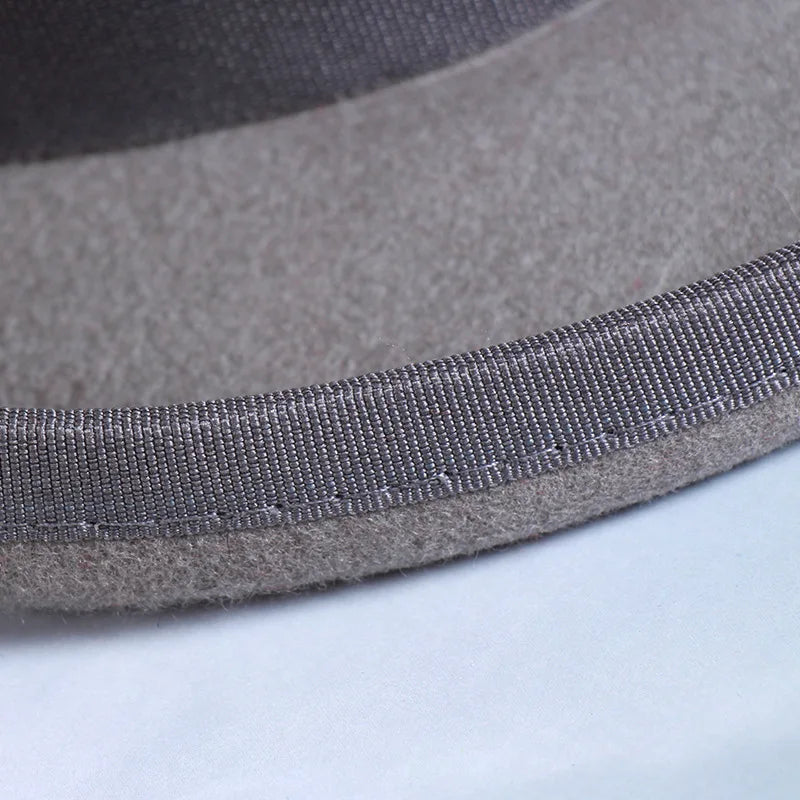 NEW Arrivals British President 100% Wool Flat Man Top Hat Fashion Fedora Hats Versatile Panama Head Cap Gentleman Cylinder Strap Steampunk Unisex Elegant Hats Tuxedos Accessories Men Luxury Fashion Clothing Supplies