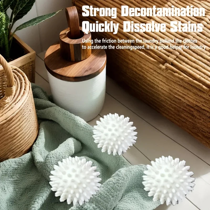Set of 6 Reusable Magic Laundry Balls - Fabric Softener, Prevents Tangling And Removes Dirt, Available in Various Colors Pets Dogs Cats Hair Catcher Home Hotels Use