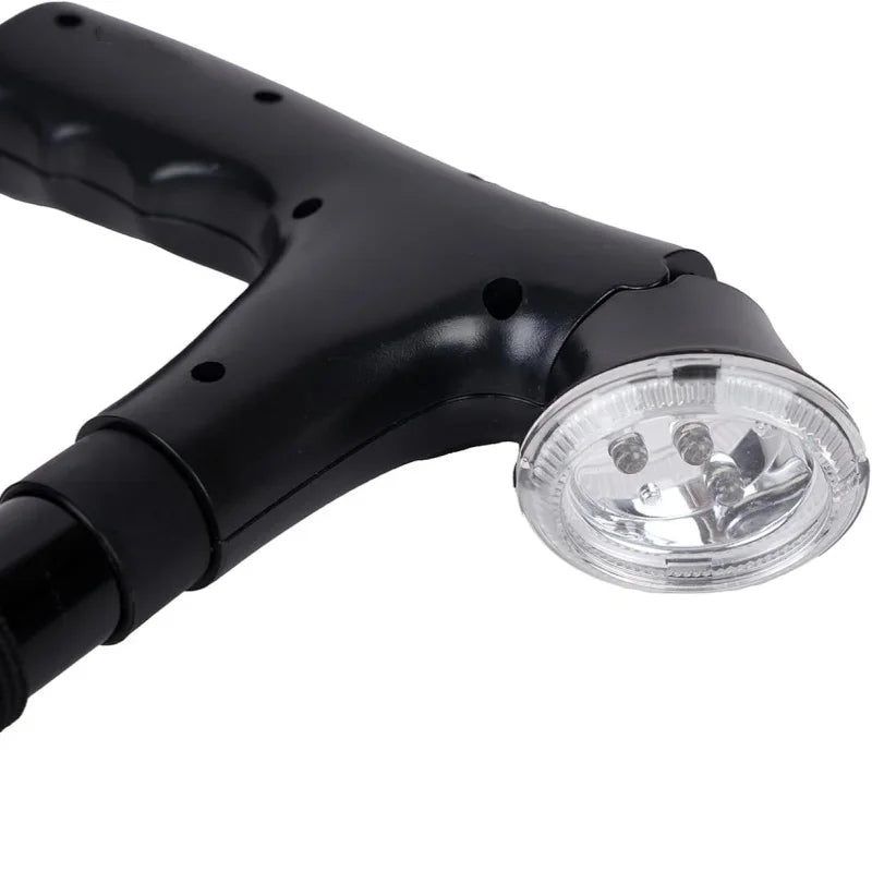 HOT SALE LED Lights +Emergency Alarm SOS Night Hiking Walking Stick Adjustable Height Voice Announcement Non-Slip For Elderly Disabled People Lightweight Aluminum Foldable Outdoor Camping Cane