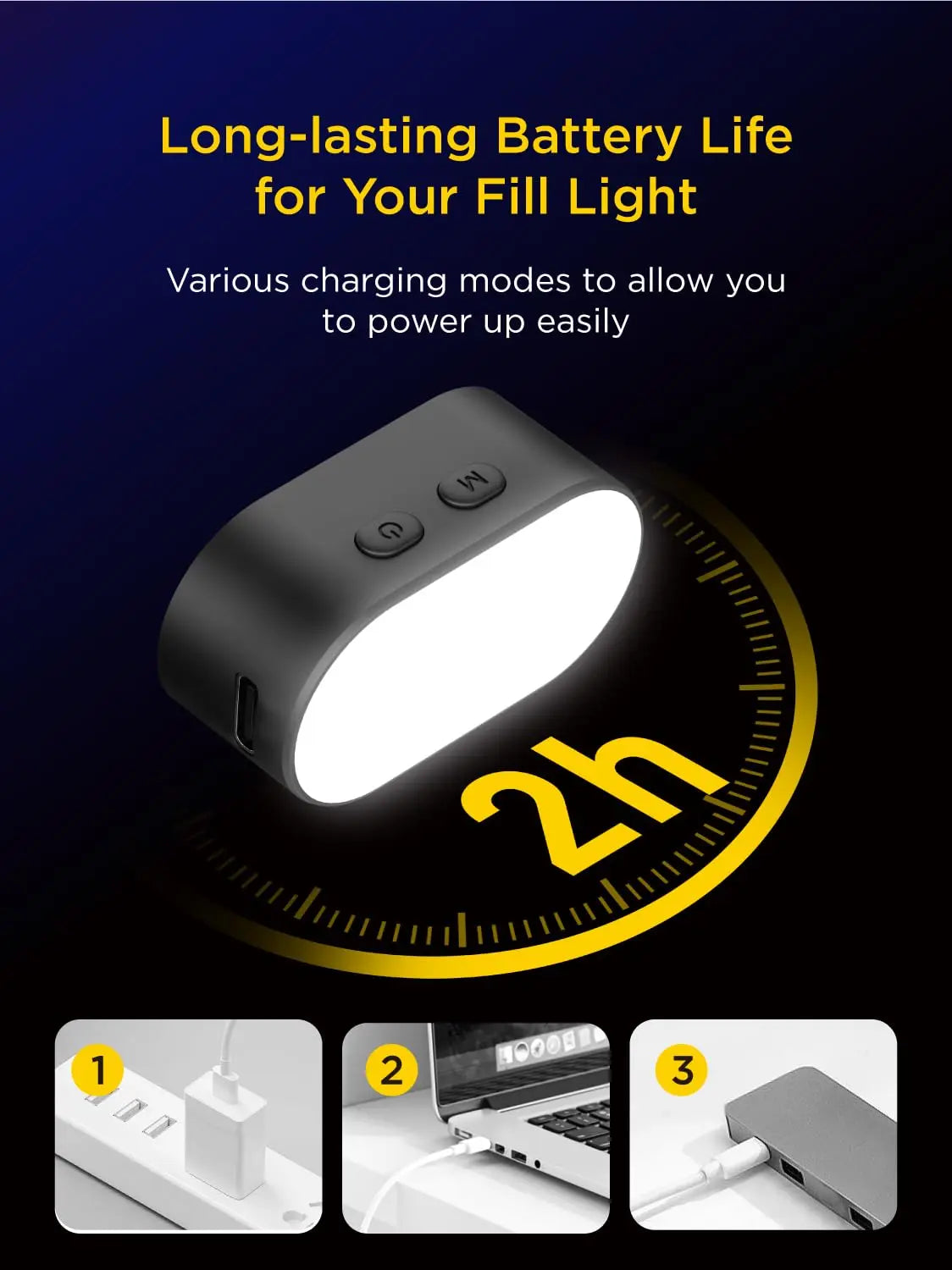 RGB Magnetic Fill Light for Gimbal LED Video Photography Light 3 Brightness and 7 Color Adjustment for Phone Selfie Live Streaming Mobile Cell Products Accessories Electronic Supplies