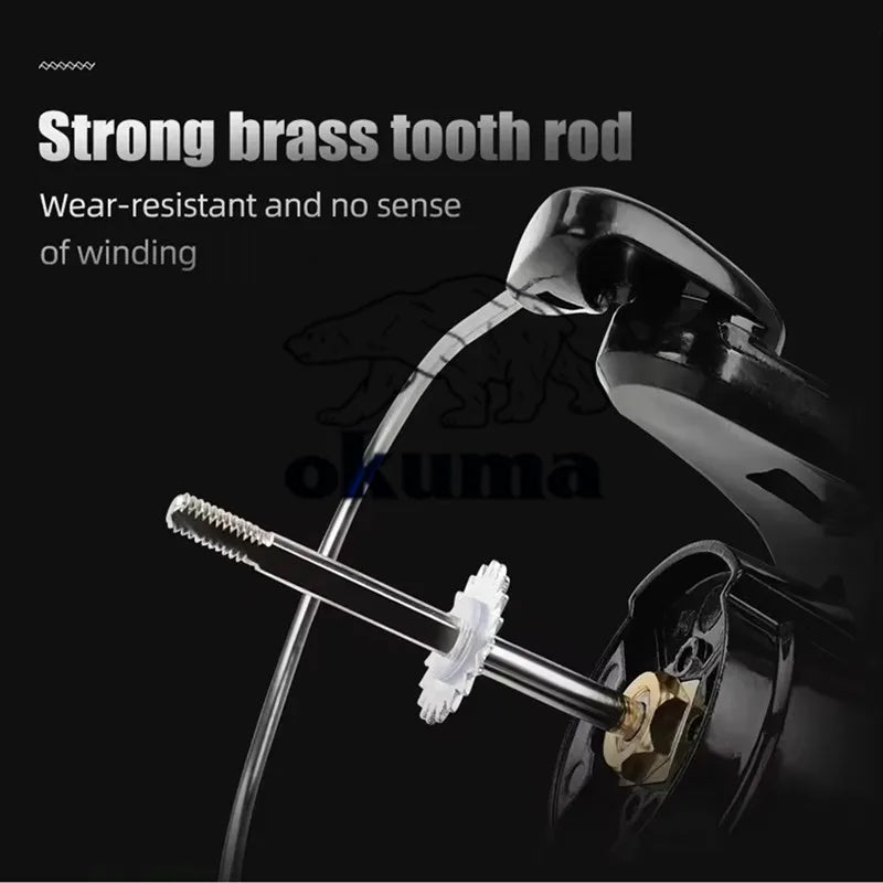 Original OKMUA Spinning Fishing Reel 2000 - 7000 Series Ultralight Max Drag 10kg 5.2:1 Surfcasting Spinning Reel Saltwater Jigging Reels Fishing Accessories