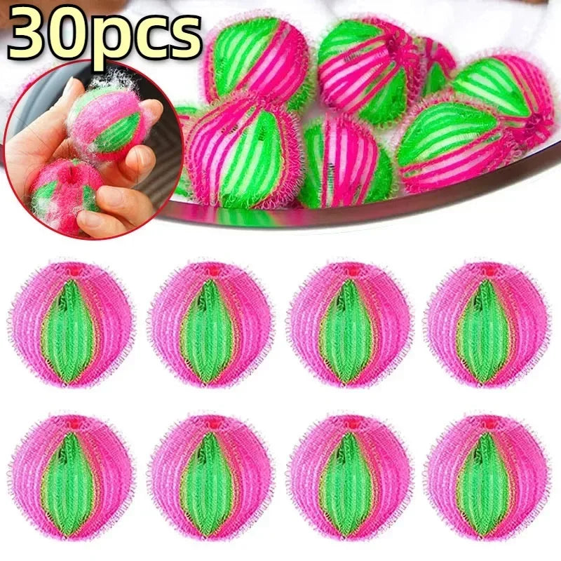 NEW Arrivals 24 PCS Set Magic Laundry Balls Hair Catcher Pets Dogs Cats Hair Removal Cleaning Balls Reusable Washing Machine Fur Stain Removal Filter Dirty Collection Tools