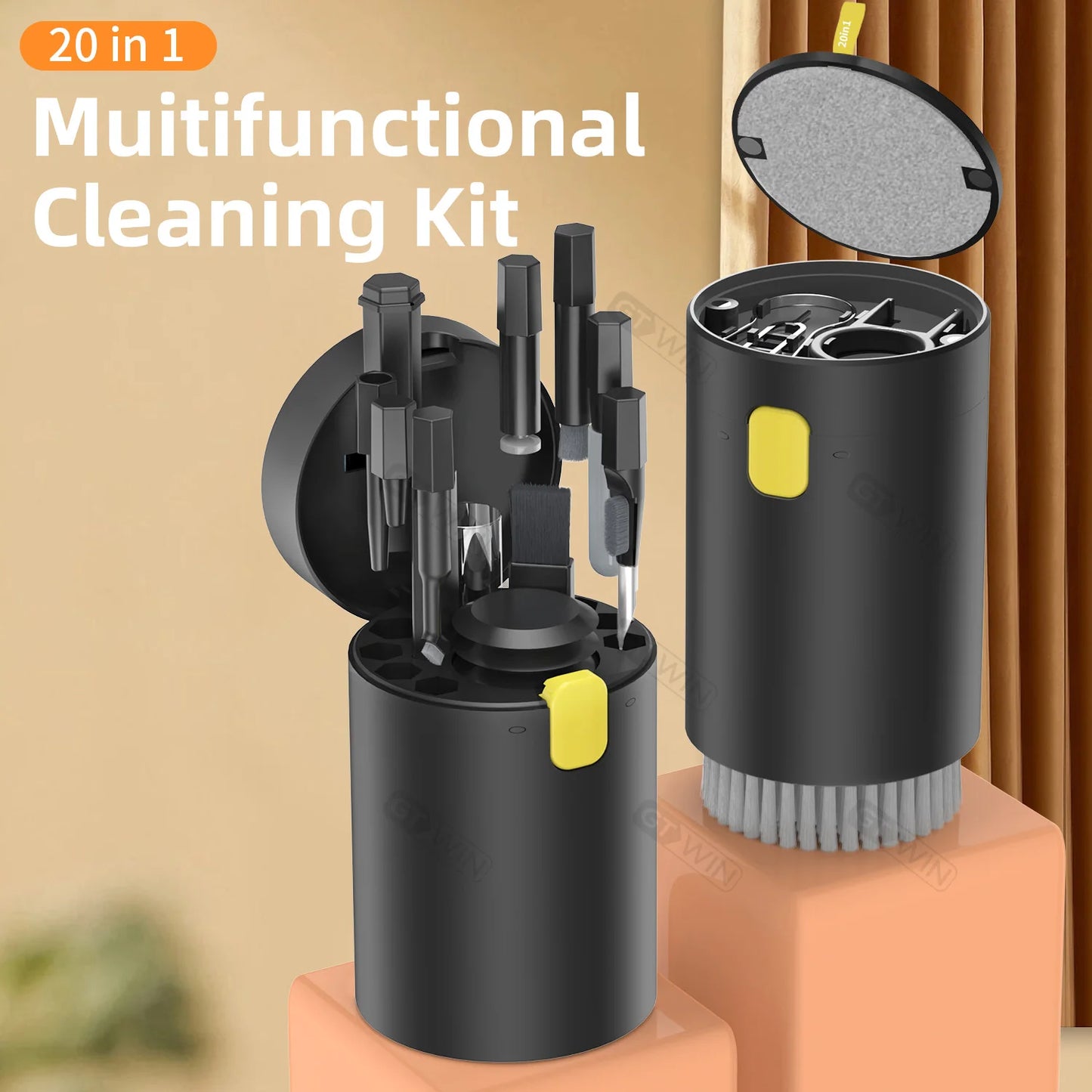 Multi-Function Phone Tablet Keyboard Cleaning Kit for iPhone and Air Pod Headphone Brush Key Remover Screen Cleaner