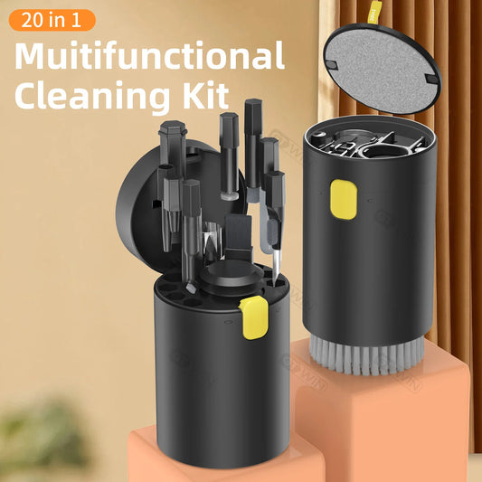 Multi-Function Phone Tablet Keyboard Cleaning Kit for iPhone and Air Pod Headphone Brush Key Remover Screen Cleaner