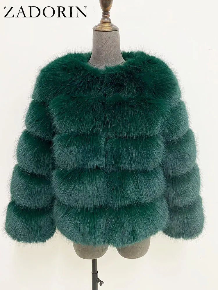 Low-Price Sales are Limited NEW Arrivals Luxury S-5XL 8 Colors Mink Coats Autumn Winter Fluffy Black Faux Fur Coat Women Thick Winter Warm Snow Outwear Evening Nightclub Party Faux Fur Jackets Ladies Girls Luxury Fashion Clot