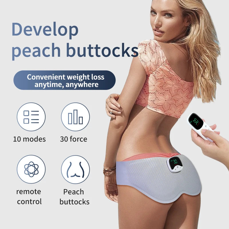 EMS Hips Trainer Butt Muscle Stimulator USB Charging Wearable Buttocks Toner 10 Modes 30 Levels with Remote Control for Women Body Care Supplies