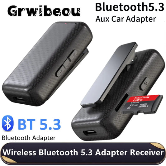 NEW Bluetooth 5.3 Adapter Dongle 3.5mm AUX Jack Bluetooth Car Cycling Bikes Adapter for Wired Headphones TV Car Speaker MP3 Player Audio Receiver