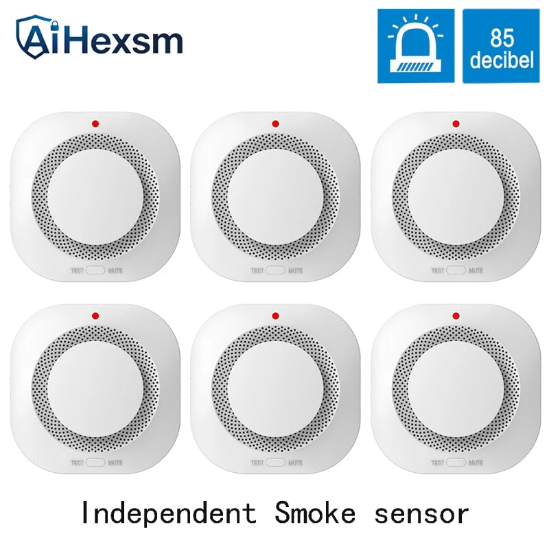 2/3/5/10 PCS Set Independent Fire Smoke Detector Sensor For Home Warehouse Security Smart Smoke Fire Alarm Replaceable Home Office Hotels Security Supplies