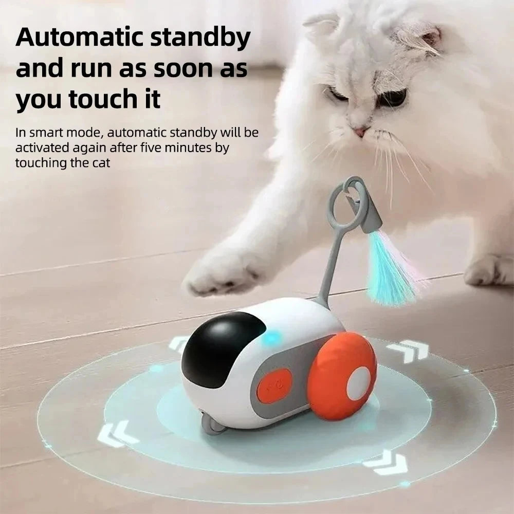 Remote Control Cat Toy Smart Car Interactive Cat Toy Self Play Automatic Moving Cat Toy for Cats Boredom Busters Fun Cat Toy