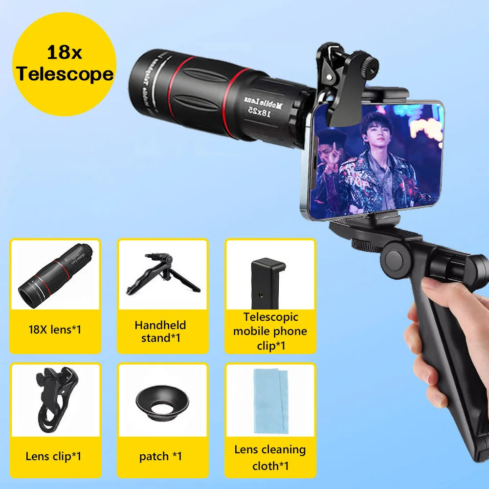 NEW  18X28 Times Set Single Barrel Telephoto Lens External Camera, Suitable For Mobile Phones, Telescopes, Concert Shooting