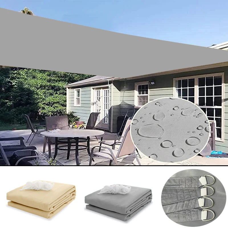 Waterproof Sunshade Protective Cover Canvas Camping Sunshade Cloth Large Outdoor Rain and Snow Shed Garden Terrace
