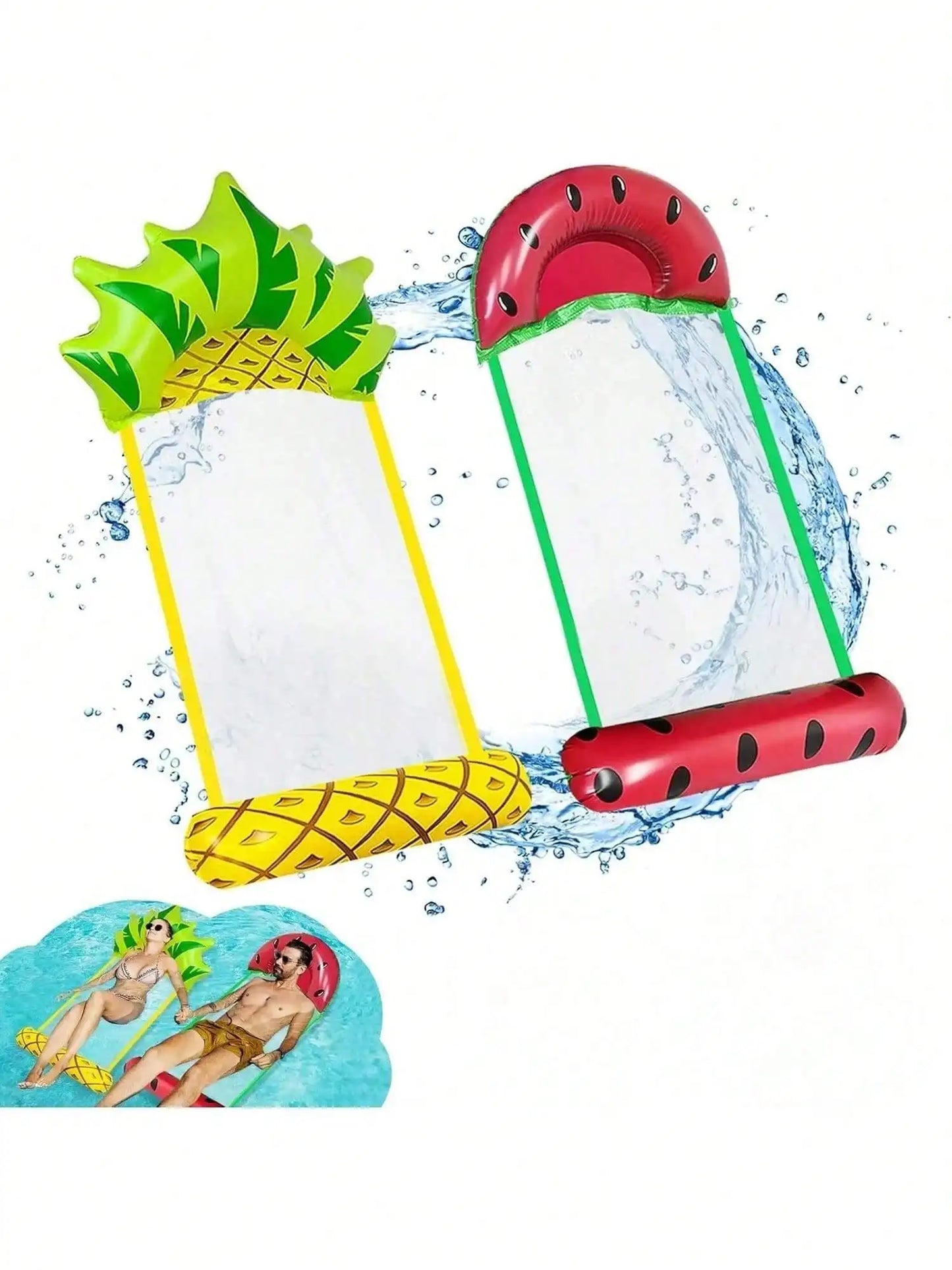 NEW Summer Foldable PVC Inflatable Floating Row Swimming Home Pool Water Hammock Air Cushion Bed Water Sports Water Bed Can Lie or Sit