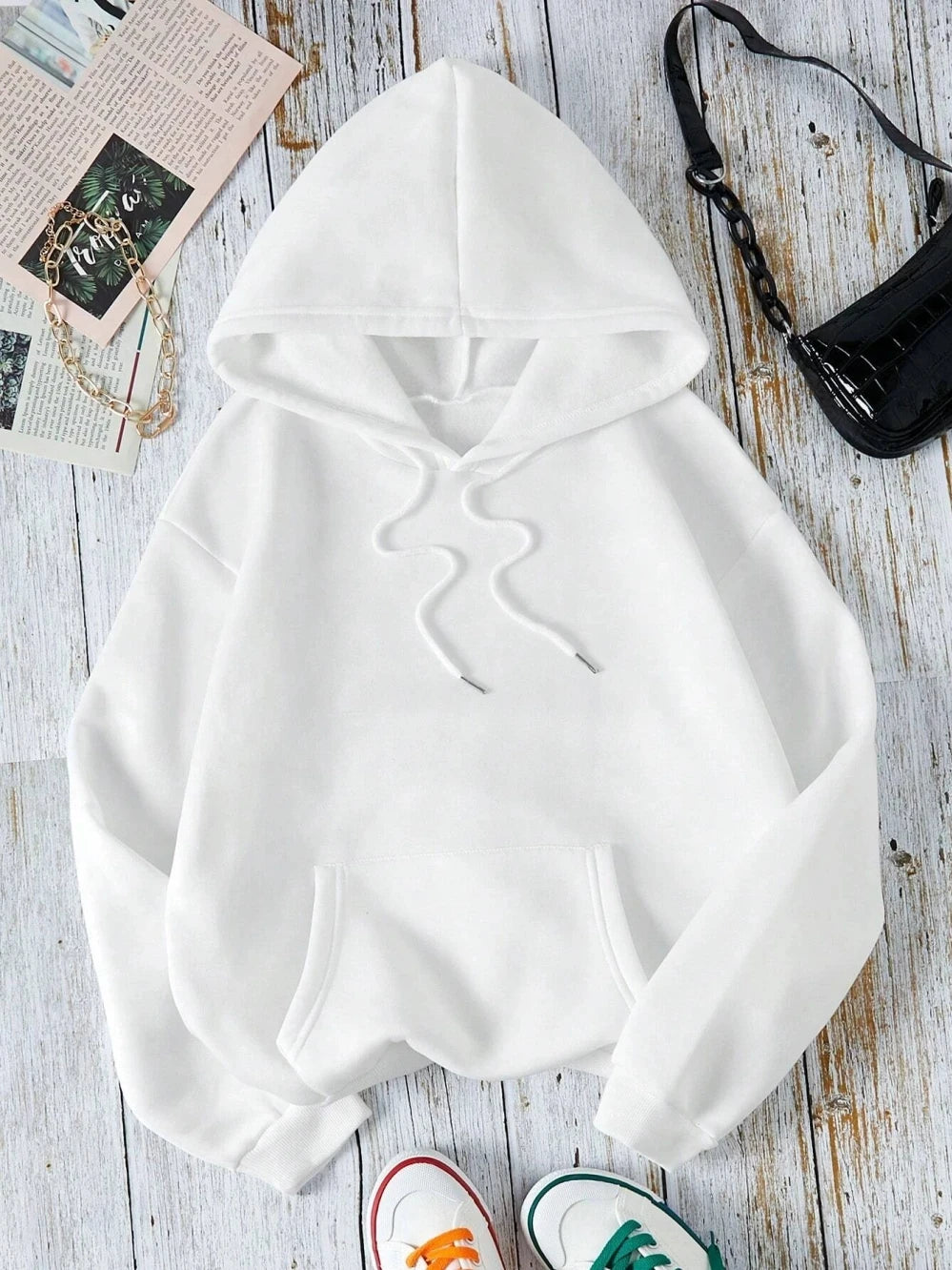 Believe In Yourself Letter Printed Hoodies Casual Street Women Sweatshirts Fleece Warm Pullover Crewneck Loose Female Clothes