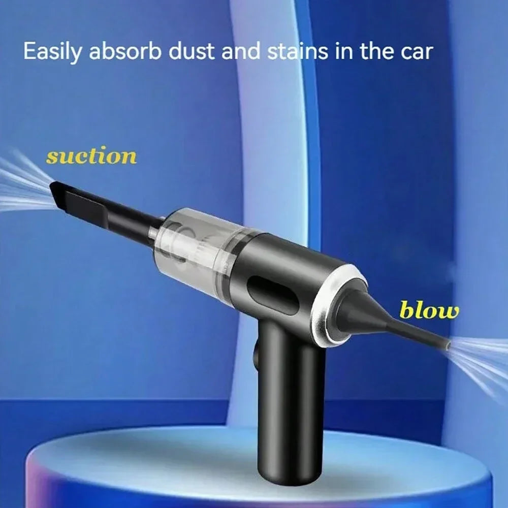 NEW Arrivals  Wireless Vacuum Cleaner Dual Use for Home and Car 120W High Power Powerful Vacuum Cleaner Black