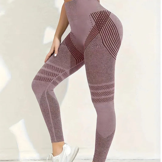 5 Colors Women 3D Sport Yoga Leggings, High Waist Yoga Pants Breathable Tummy Control Butt Lifter Tight Pants For Daily, Outdoor Running Hiking Fitness Gym Women Sports Clothing Supplies