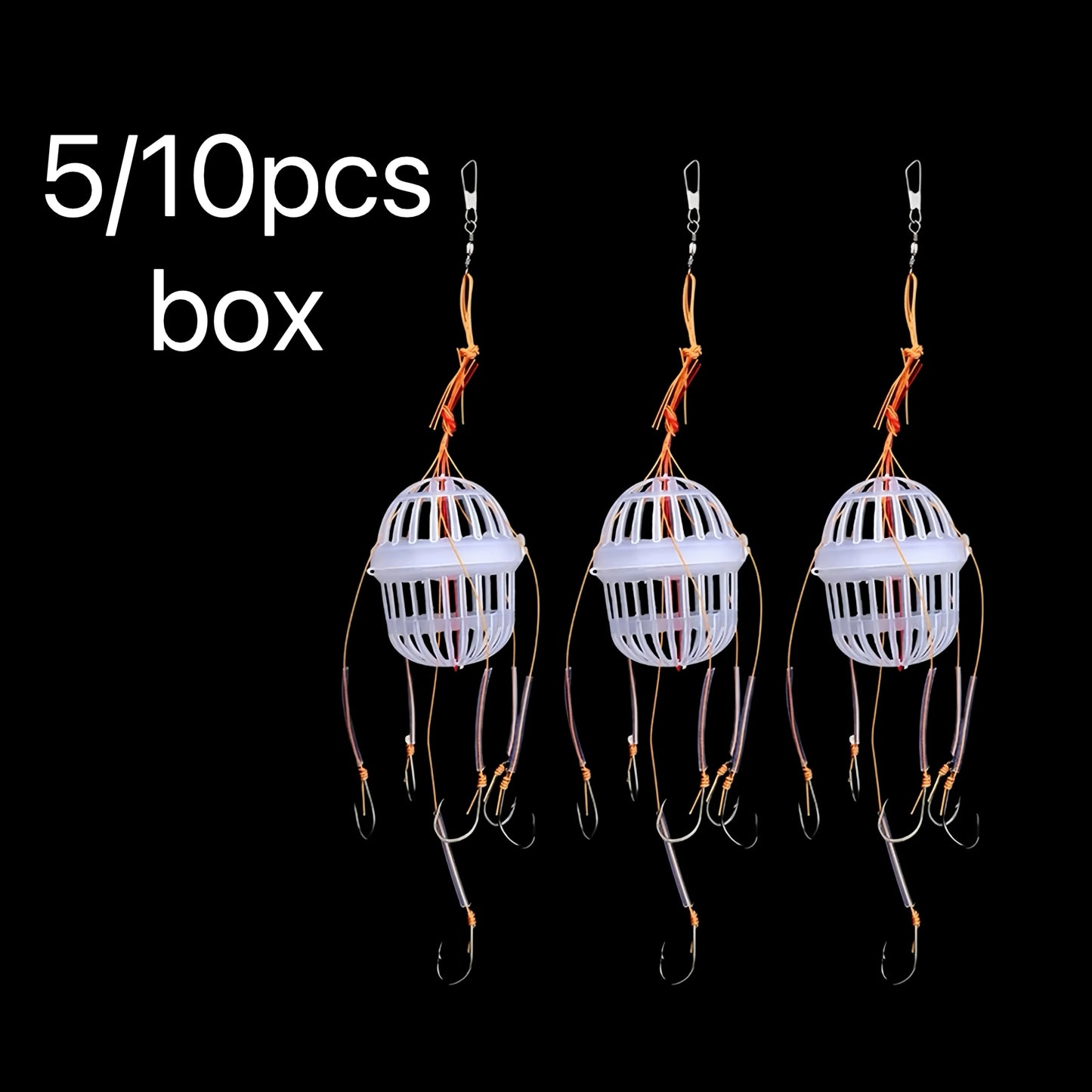 10 PCS Set 25cm Monster Fishing Hook Set Float Fishing Grouper Hooks Explosive Hooks Water Mine Fishing Catcher Bait Cage Fishing Accessories Tools Set