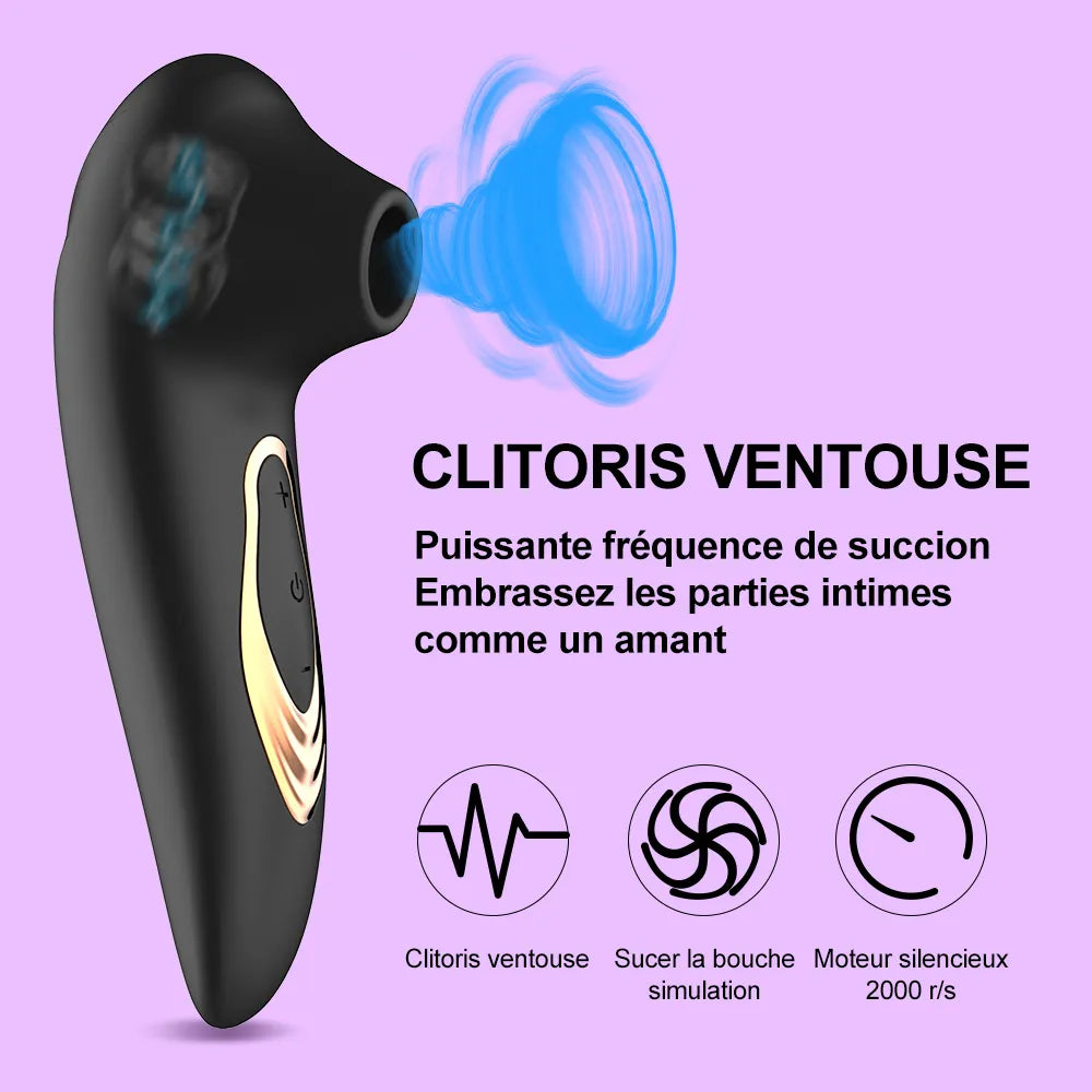 Powerful Clitoris Sucker Nipple Vibrator Female Vagina Sucking Vacuum Stimulator Tidal Masturbator Sex Toys for Women Adults 18