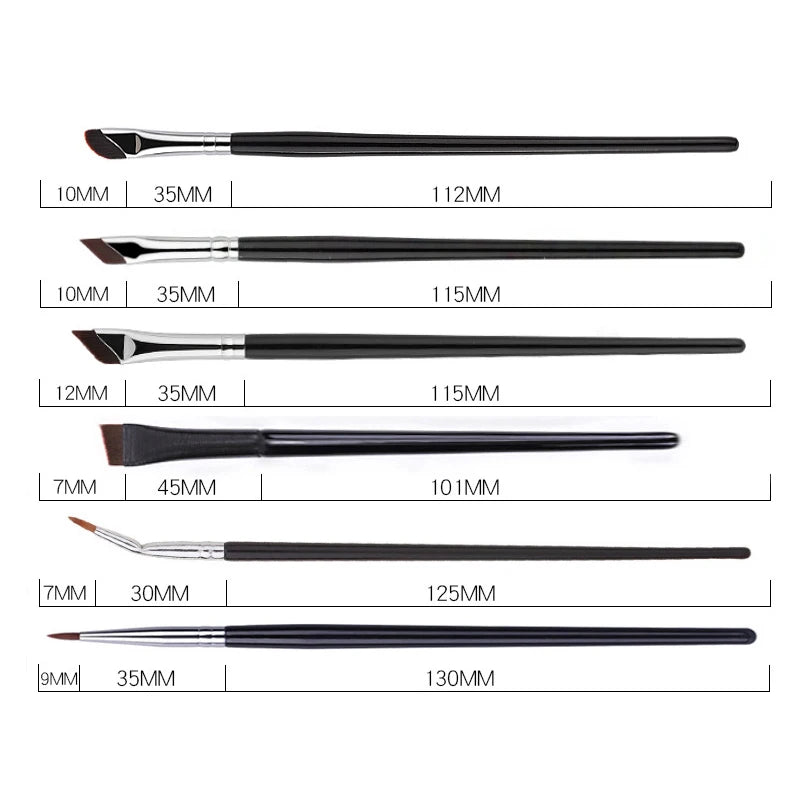 6Pcs Upgrade Blade Eyeliner Brush Ultra Thin Fine Angle Flat Eyebrow Brush Under The Eyes Place Makeup Brush