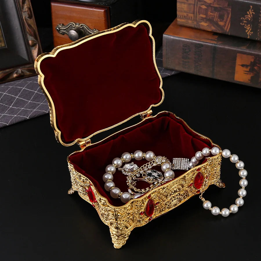 NEW Arrivals 9 Colors/Patterns European Jewelry Box, Necklace, Earrings, Rings Cosmetics Storage, Desktop Decorative Ornaments, Suitable for Wedding Birthday Wife Girlfriend Valentine's Day Gifts.