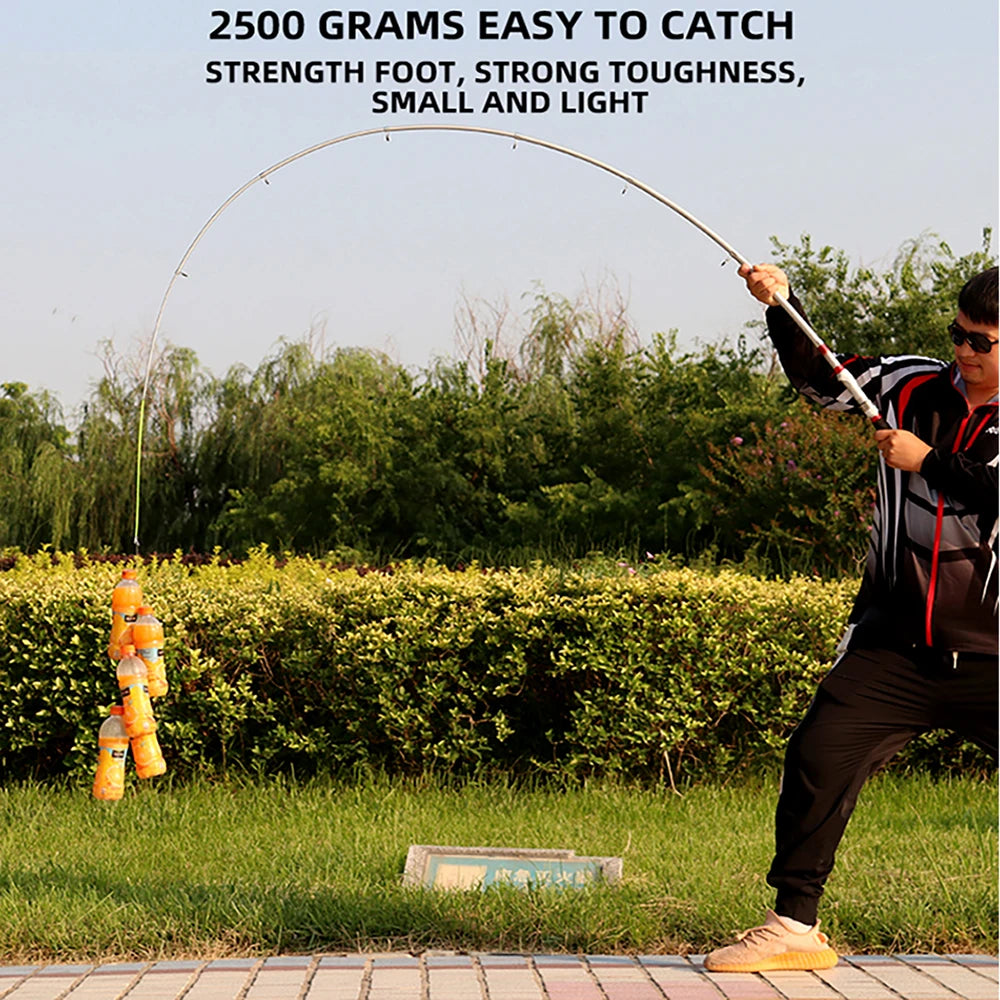 1.8M -2.1M-2.4M-2.7M-3M-3.6M Portable Telescopic Fishing Rod Mini Feeder Fishing Rod Carbon Fiber Spinning Portable Ultralight Fly Carp Tackle Professional Fishing Supplies