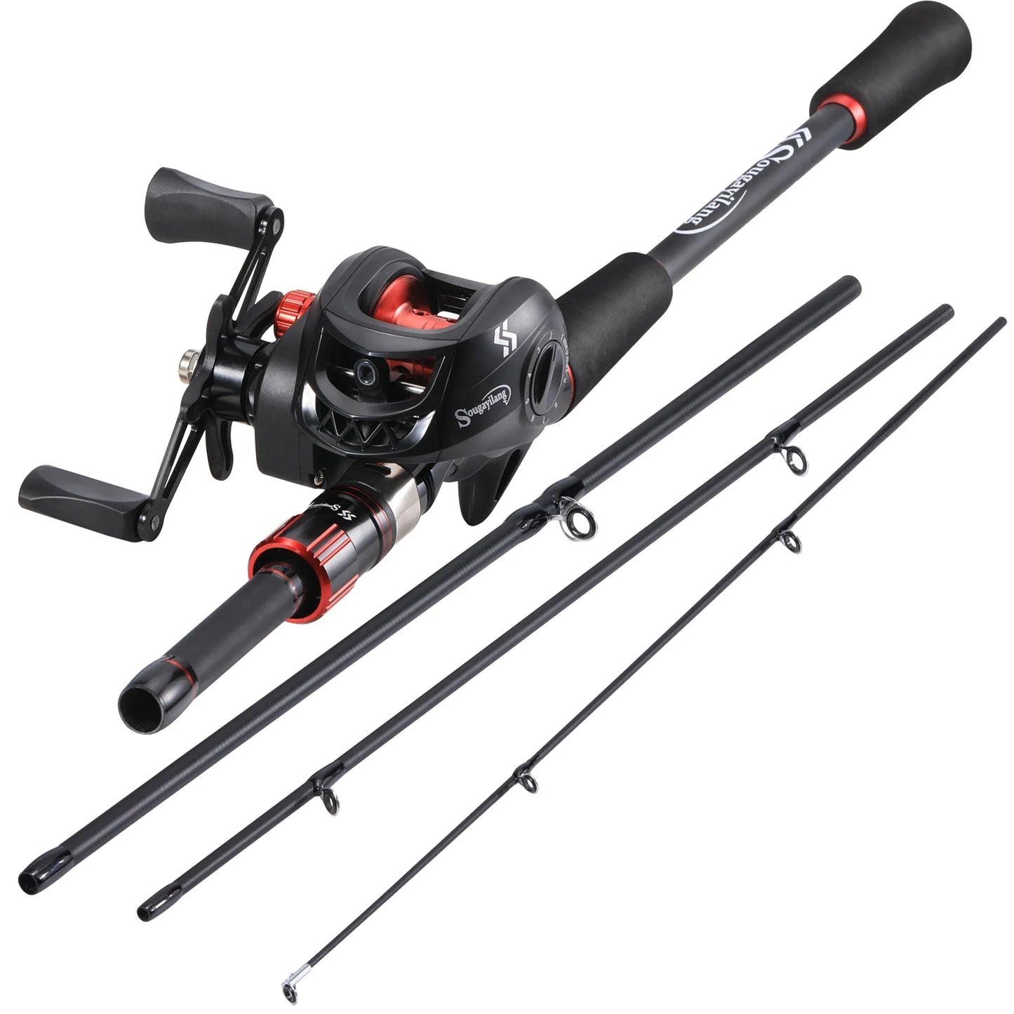 Full Set Professional  Fishing Combo 1.8-2.1m Carbon Fiber Rod  7.2:1 High Speed Reel with Diverse Lures for Freshwater Saltwater Ocean Lake Pond River Fishing Tool Sets