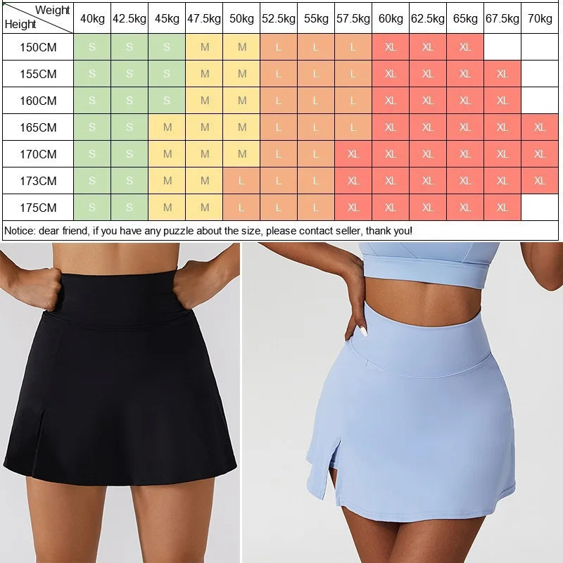 Cloud Hide Mini Safe Sports Skirt Workout Tennis Skirts for Women Dancing Fitness Shorts High Waist Quick Dry Running Skorts