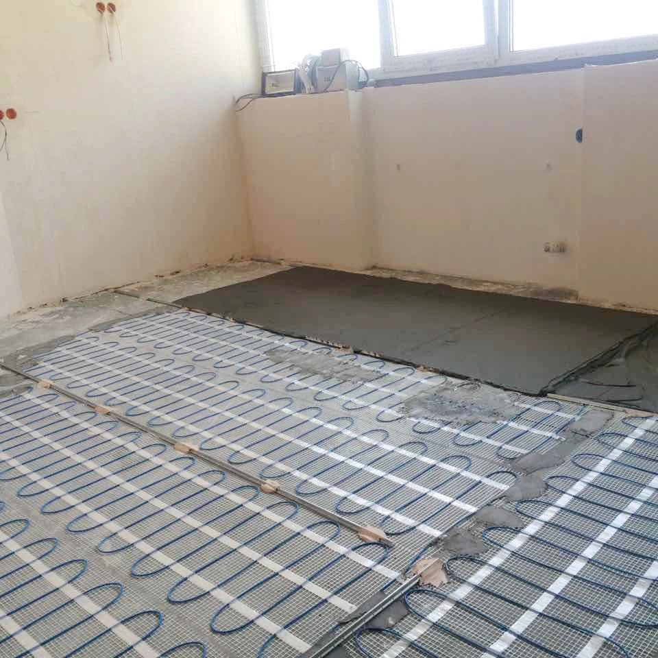 NEW Arrivals 230V 150W/M2 Electric Radiant Underfloor Dual Core Heating Fiberglass Mesh Mat Kit System For Tiles Ceramic Porcelain Stone Heating Home Winter Supplies