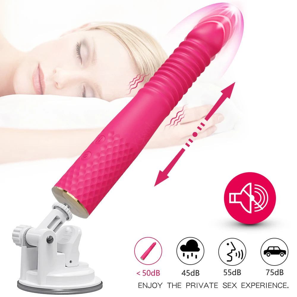 Automatic Retractable Dildo Vibrator Sex Machine for Women G-spot Thrust Vaginal Masturbator Clitoral Stimulator Female Sex Toy