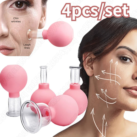Vacuum Cupping Glass Jar Cellulite Massager For Face Acupuncture  Suction Cup Slimming Fat Burning Health Care Face Sucker