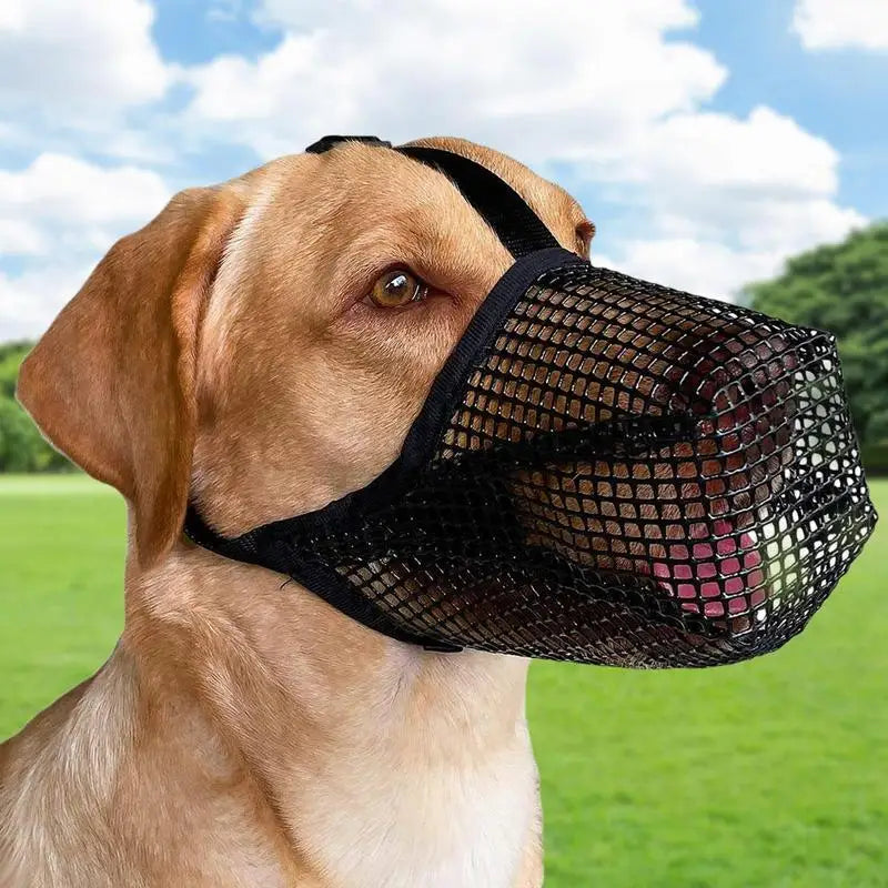 XS-XL Breathable Nylon Dog Muzzle Small Medium Large Dog Muzzles Anti Bark Puppy Mouth Mask Cover Pet Accessories Muzzle