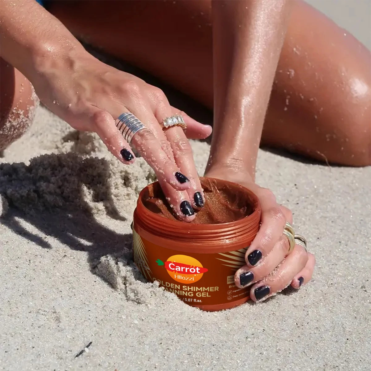 150ml-5.07fl.Oz Carrot Gold Flash Intense Tanning Gel  Accelerates tanning | Non-Greasy Waterproof Rich in Carrot Vitamin E Beach Sun Protection Women Skin Care Supplies Korean Products