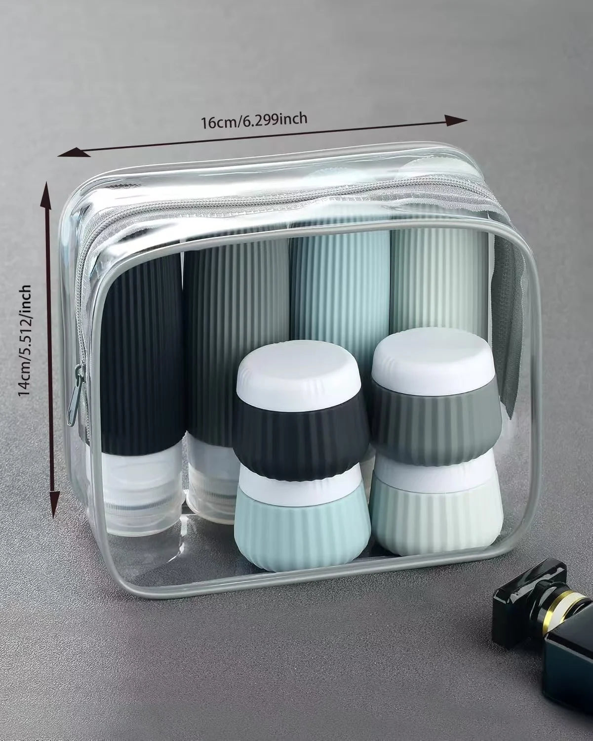 NEW Arrivals 8PCS Set 7 Colors Liquid Bottles, TSA Approval, BPA Not Included, 3 OZ Leak-Proof and Squeezable Silicone Bottles, Refillable Travel Airport Ship Accessories, Suitable for Shampoo and Shower Gel Essentials