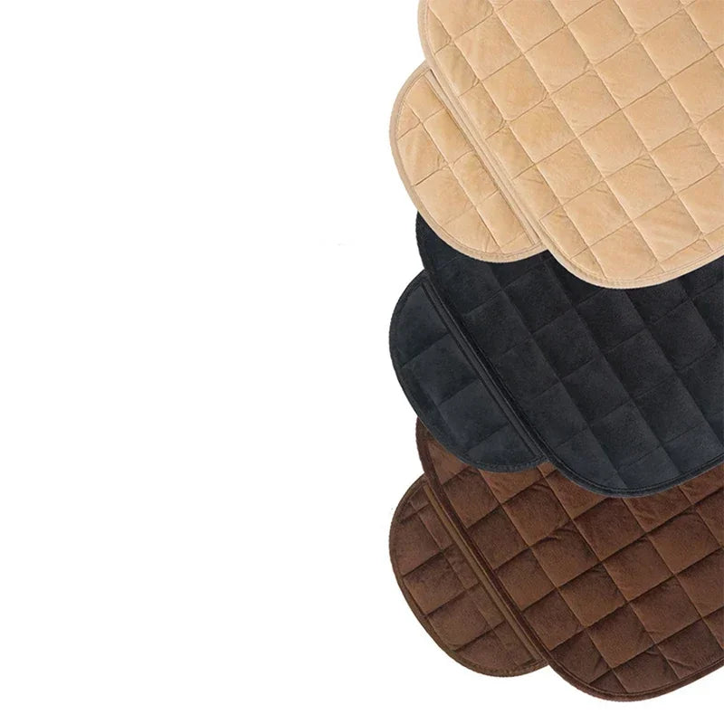 NEW Arrivals 6 Colors Universal Autumn Winter Warm Car Seat Cover Cushion with Case for Mobile Phone Wallet Holder Anti-Slip Front Chair Seat Breathable Pad Car Seat Protector Seat Covers for Cars