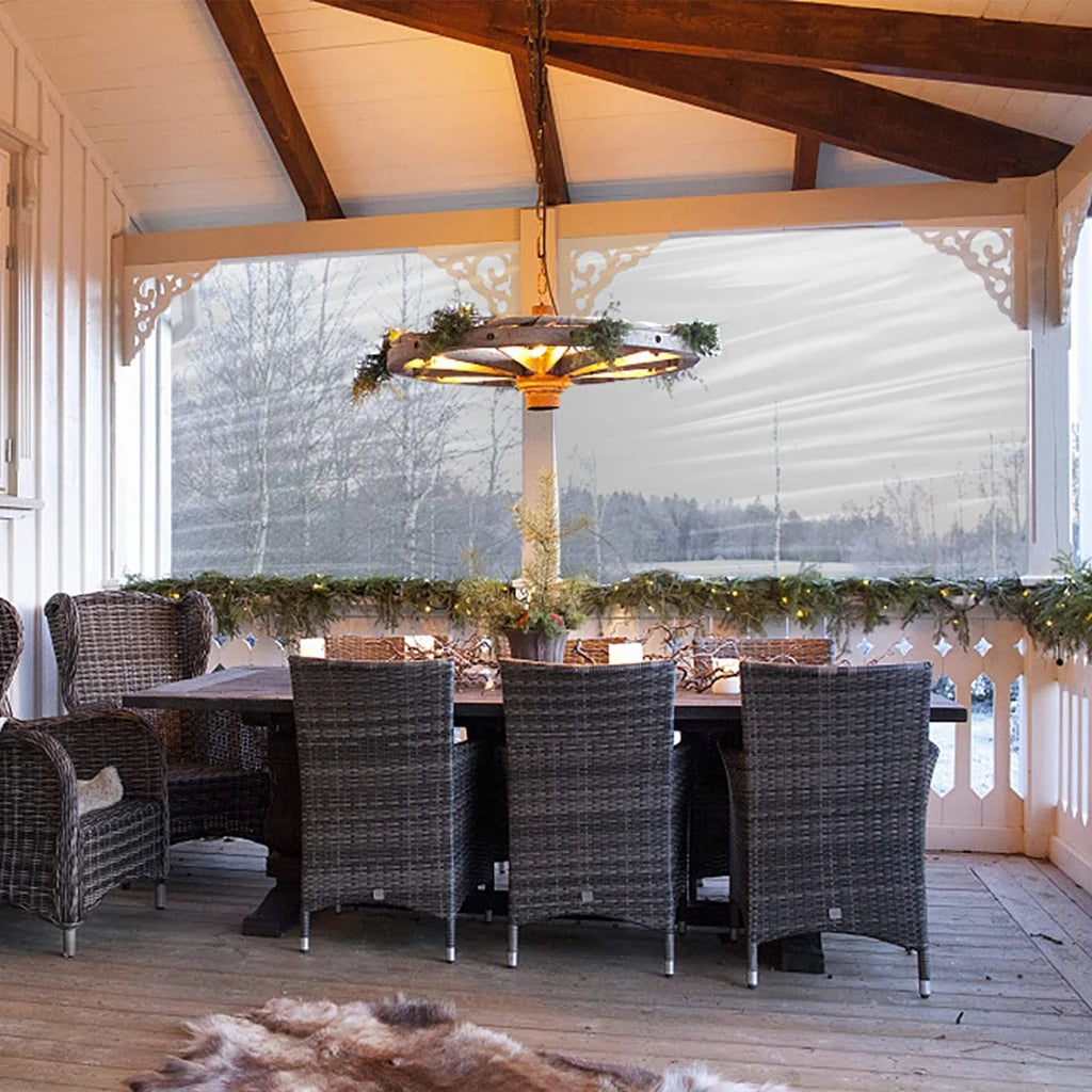 NEW Arrivals Thicken Transparent Waterproof 5-8 People Tarpaulin Garden Rainproof Sun Shelter Clear Poly Tarp Plant Cover Insulation Shed Cloth with Grommets Home Outdoor Garden Supplies