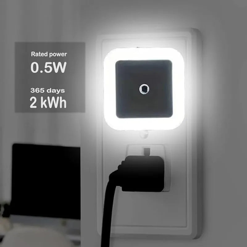 NEW Arrivals 6PCS Set Plug in Night Light Intelligent Sensor Sunrise To Sunset Sensor LED Light Suitable for Kitchen Bathroom Bedroom Corridor