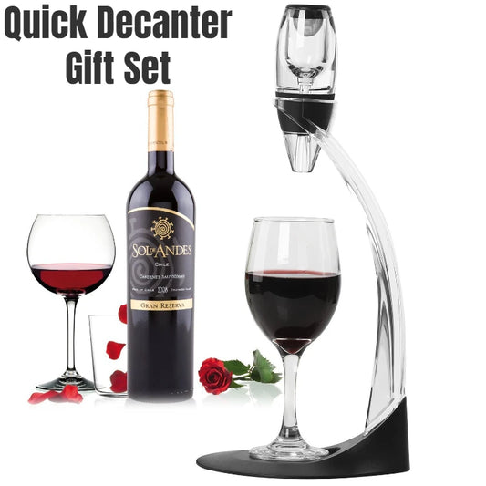 1 Set Professional Magic Red Wine Decanter Pourer with Filter Stand Quick Air Aerator Alcohol Dispenser for Home Office Hotels Bars Pubs Restaurants Dining Bar Essential Set New