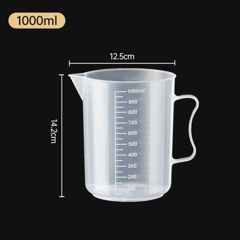 250/500/1000/2000ml Spout Kitchen Lab With Handle Measuring Cup Cooking Liquid Pitcher Jug Pour Durable Spout Kitchen Tools