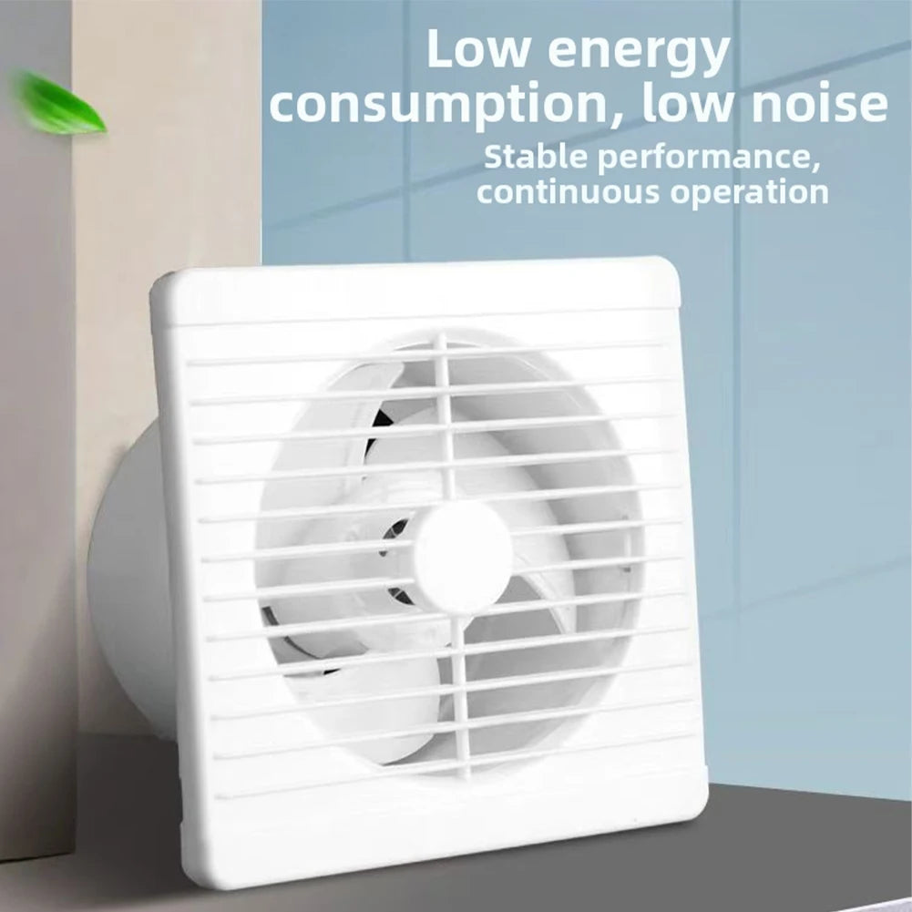 4 Inch Exhaust Fan for Bathroom and Kitchen Use with Compatibility for 10cm and 11cm Round Vent Holes Window Mounting Enabled