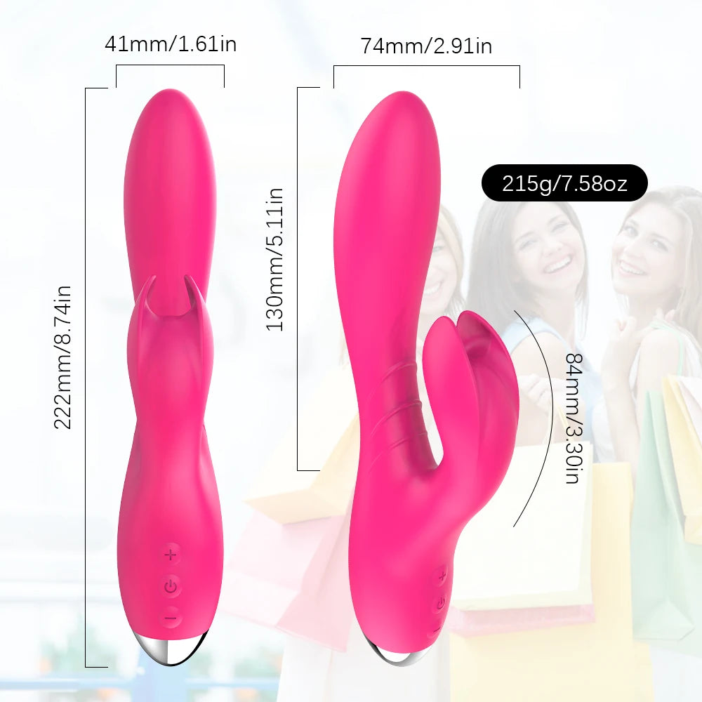 G Spot Dildo Rabbit Vibrator Dual Vibration Female Masturbator Vagina Clitoris Pussy Massager Sex Toys for Women Masturbation